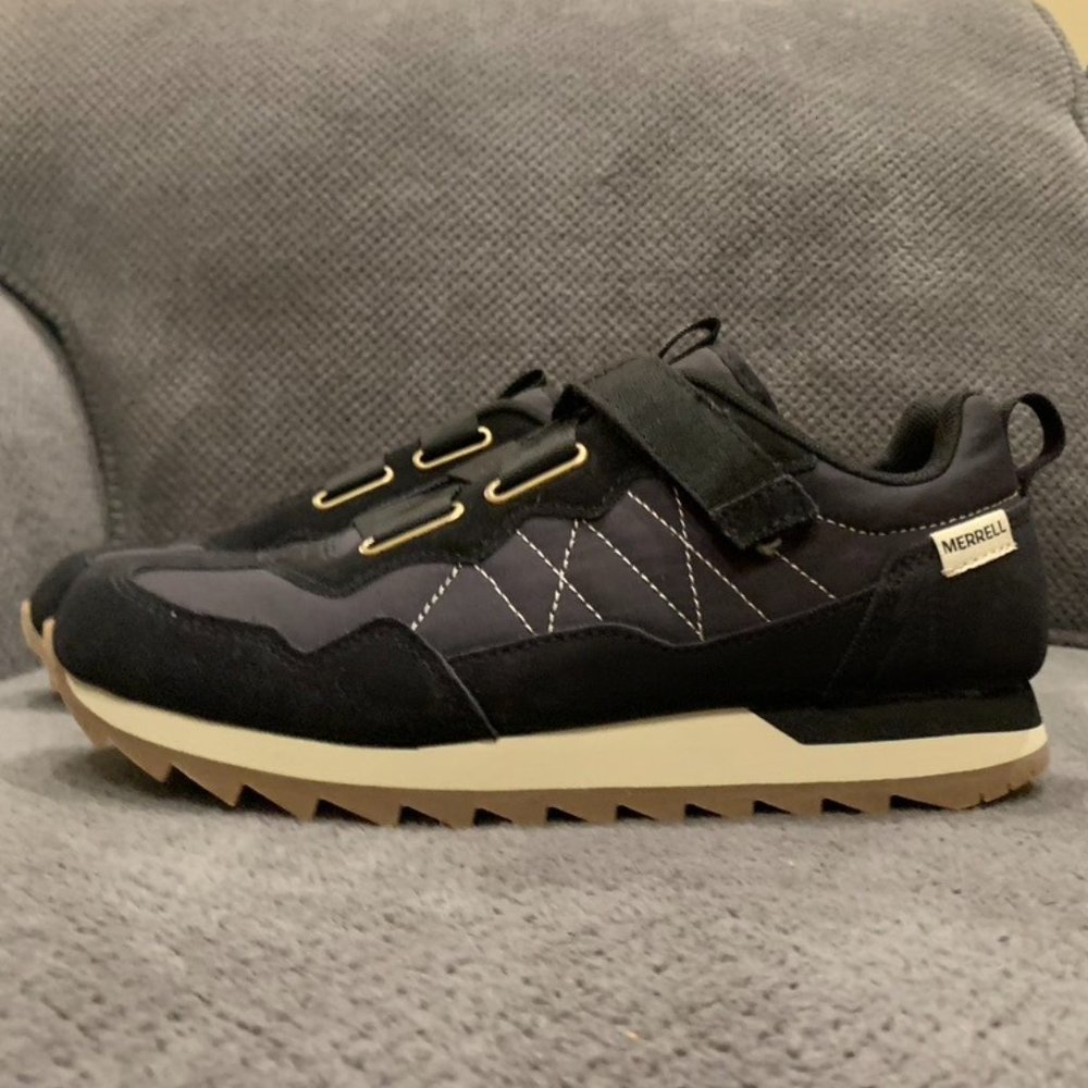 Black Merrell Alpine Cross Velcro Sneaker Like New